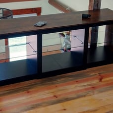 NEW Modern TV Stand with LED Lights for TVs up to 65 inch with Glass Shelves