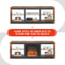 NEW Modern TV Stand with LED Lights for TVs up to 65 inch with Glass Shelves