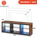 NEW Modern TV Stand with LED Lights for TVs up to 65 inch with Glass Shelves