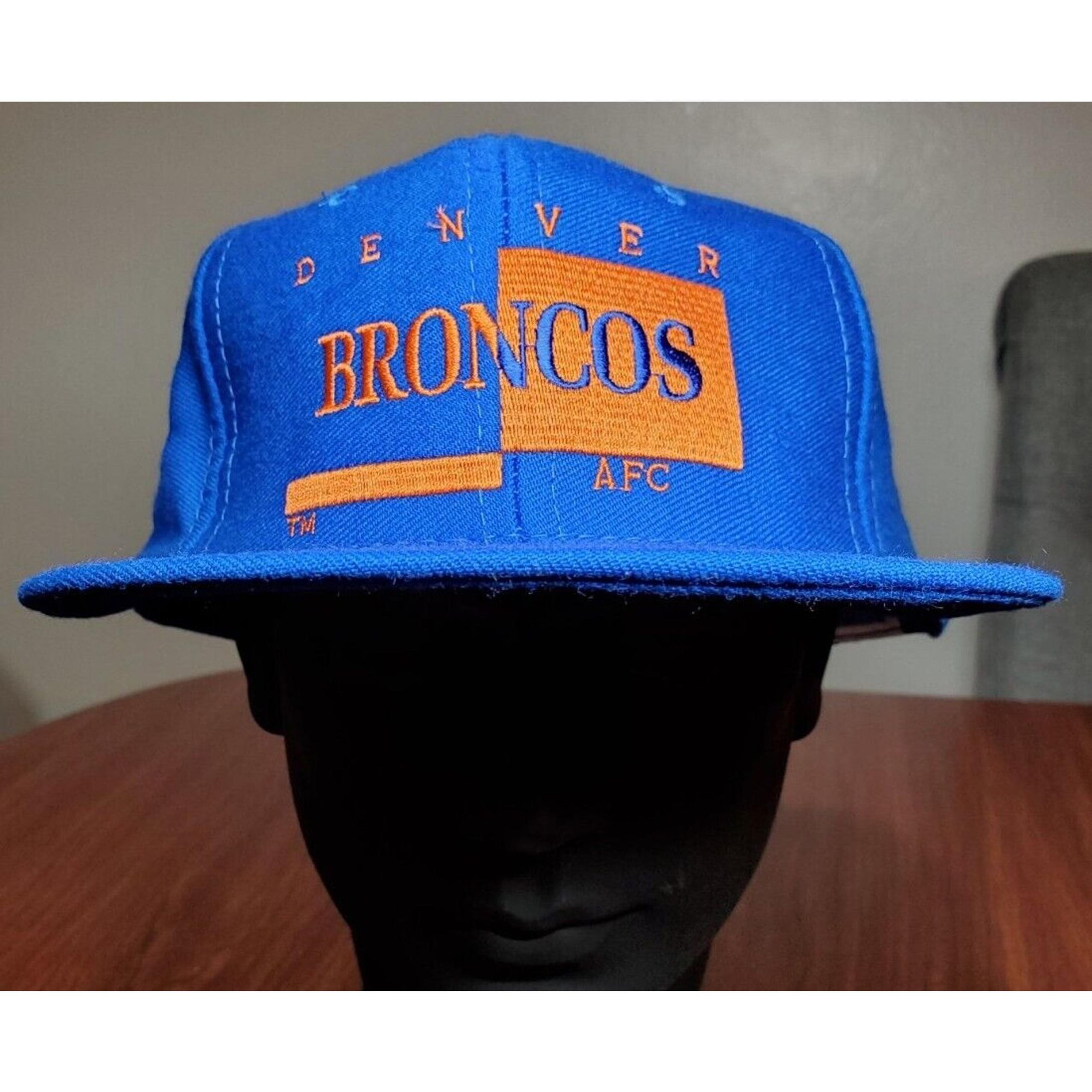 VINTAGE Signature NFL Denver Broncos Men's Blue/Orange Snapback Hat MINT