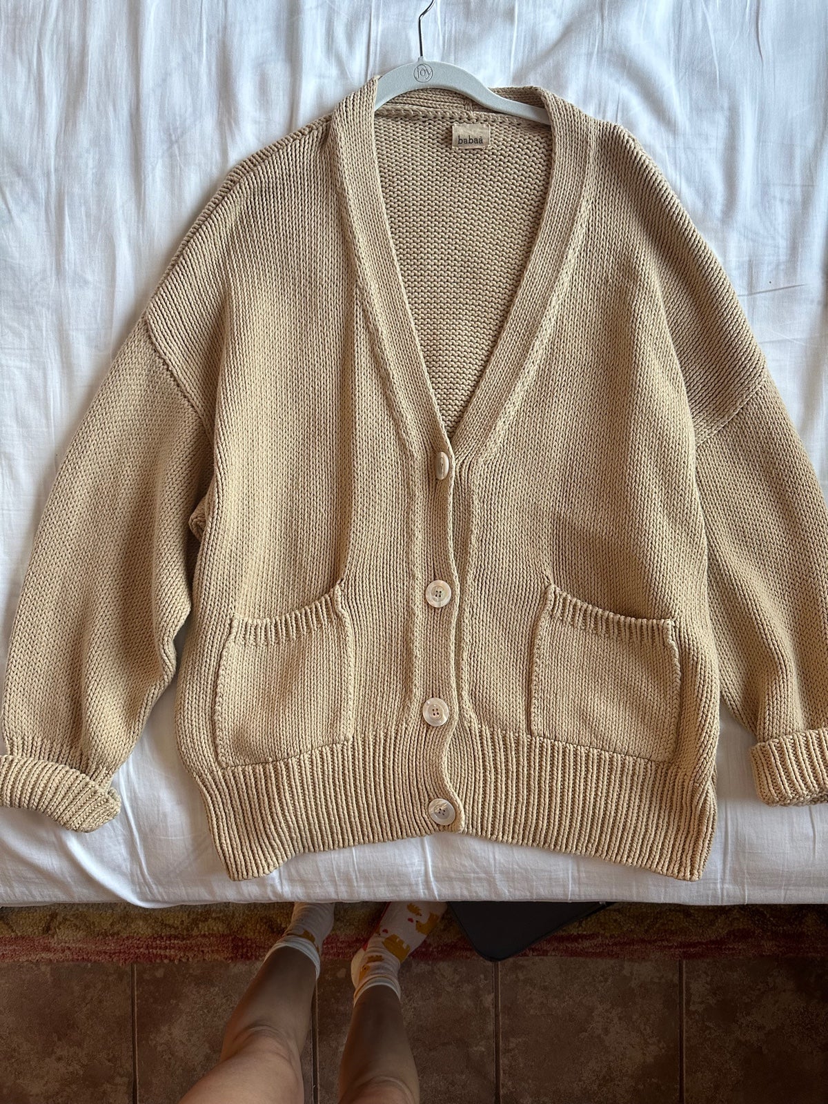 BABAA cotton knit chunky cardigan women’s