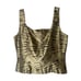 Vintage 90s LAUREL crop zebra corset gold striped 38