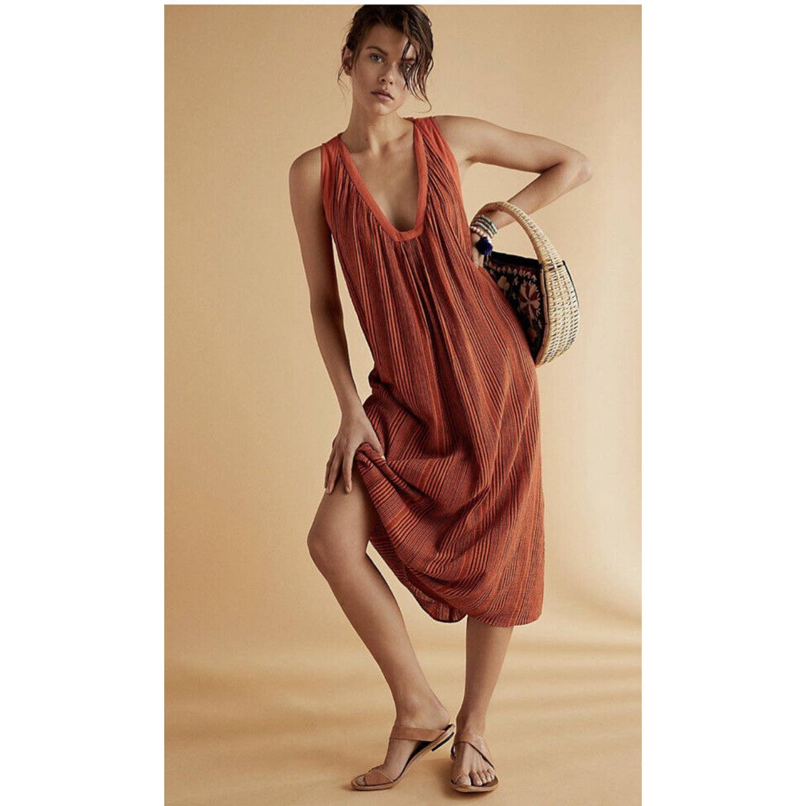 Free People Beckett MIDI Dress Women’s Size XS