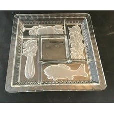 5 Part Serving Platter Glass 10