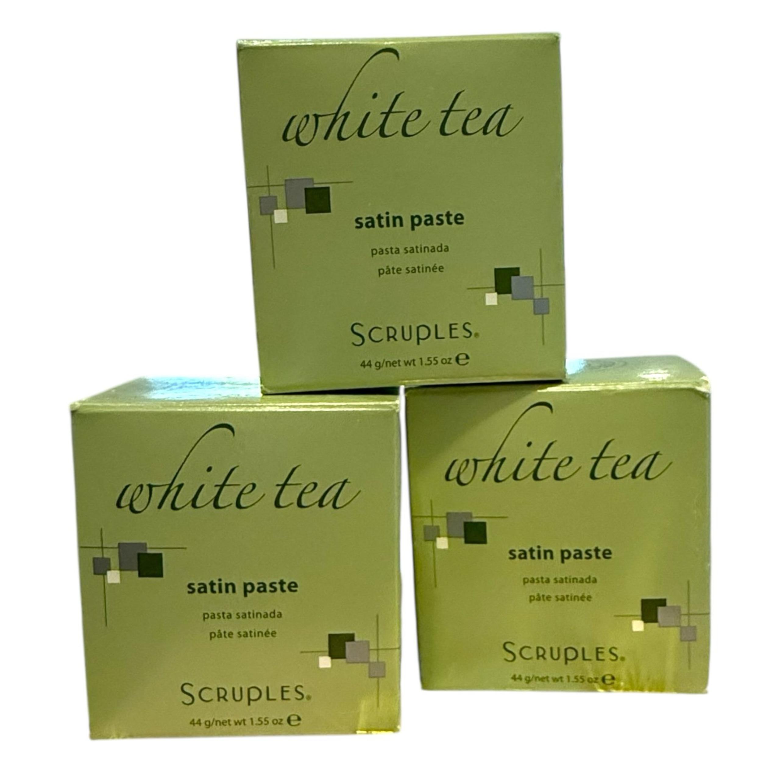 Scruples White Tea Satin Paste 1.55 oz, Styling Hair Care Paste - Set of 3