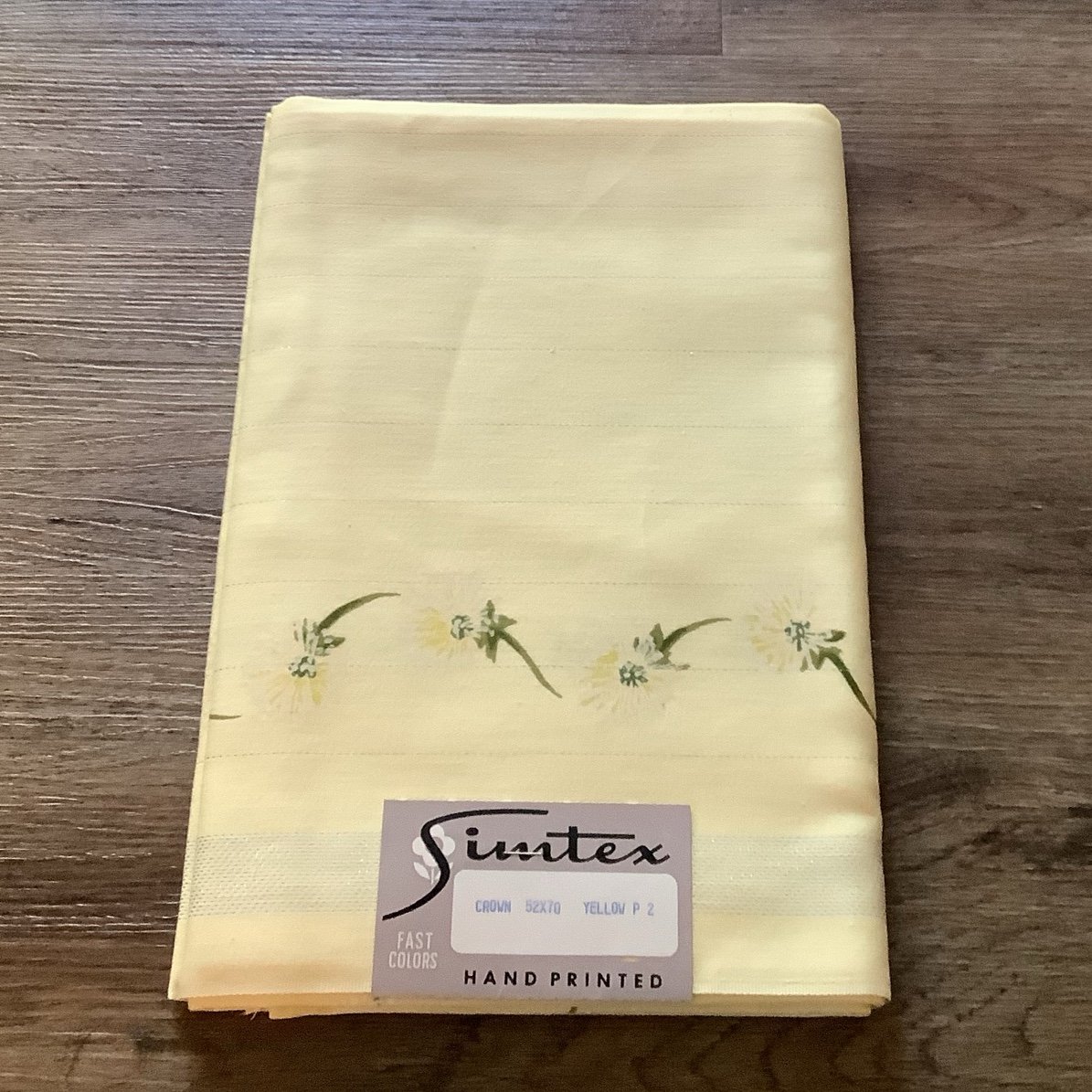 Vintage Yellow Simtex Tablecloth