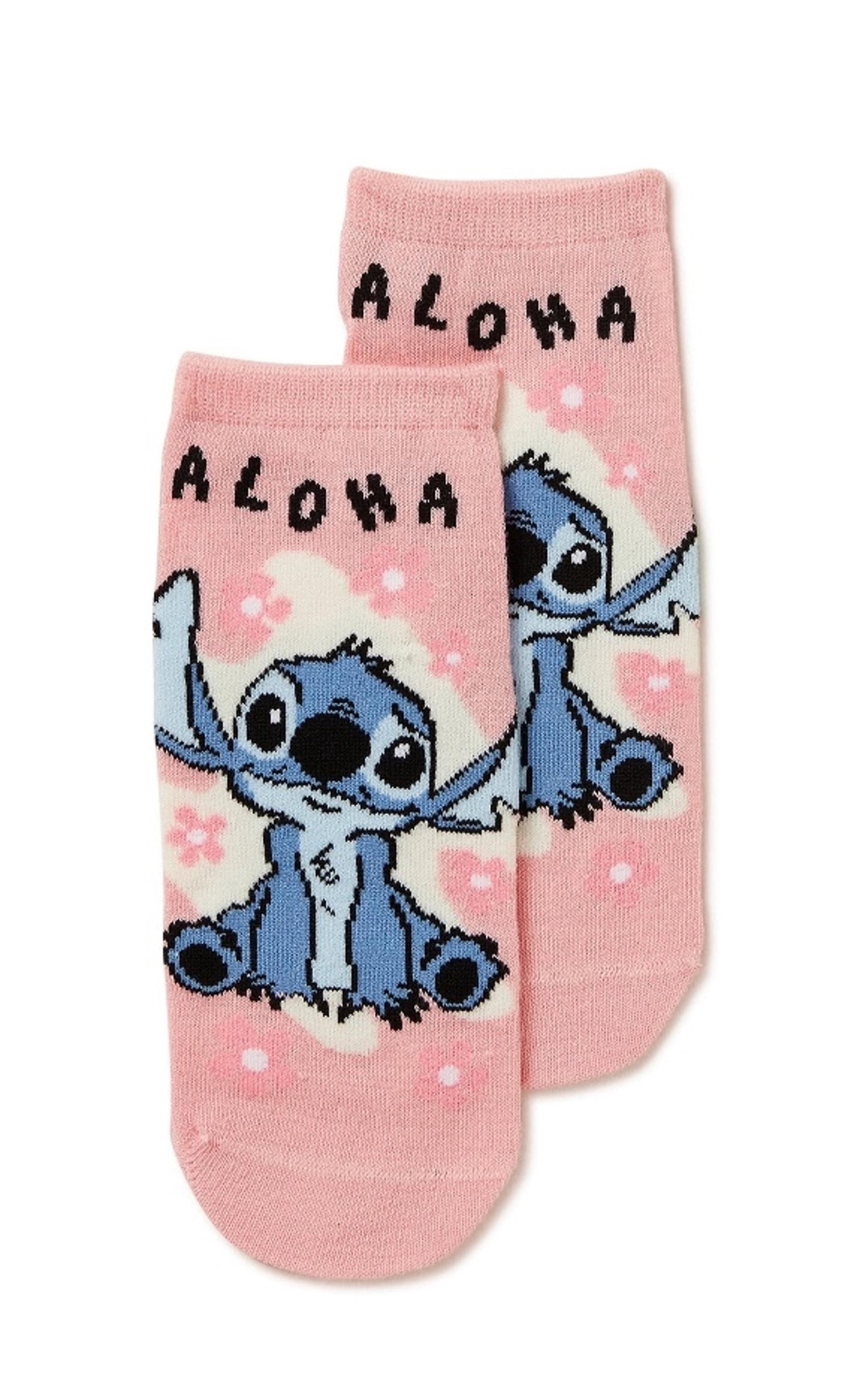 Disney: Lilo & Stitch Aloha | Women| 1 Pair | Size 4-10 | No Show Socks| NTW