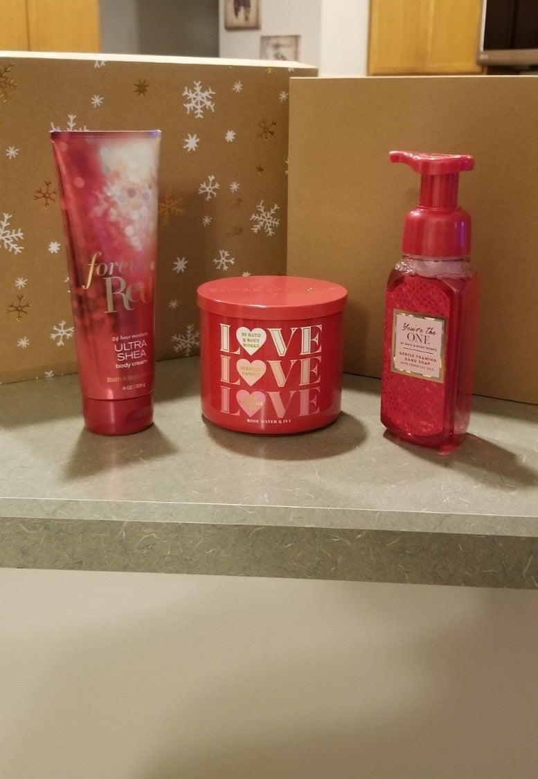 BBW LOVE Rose Water Candle Bundle