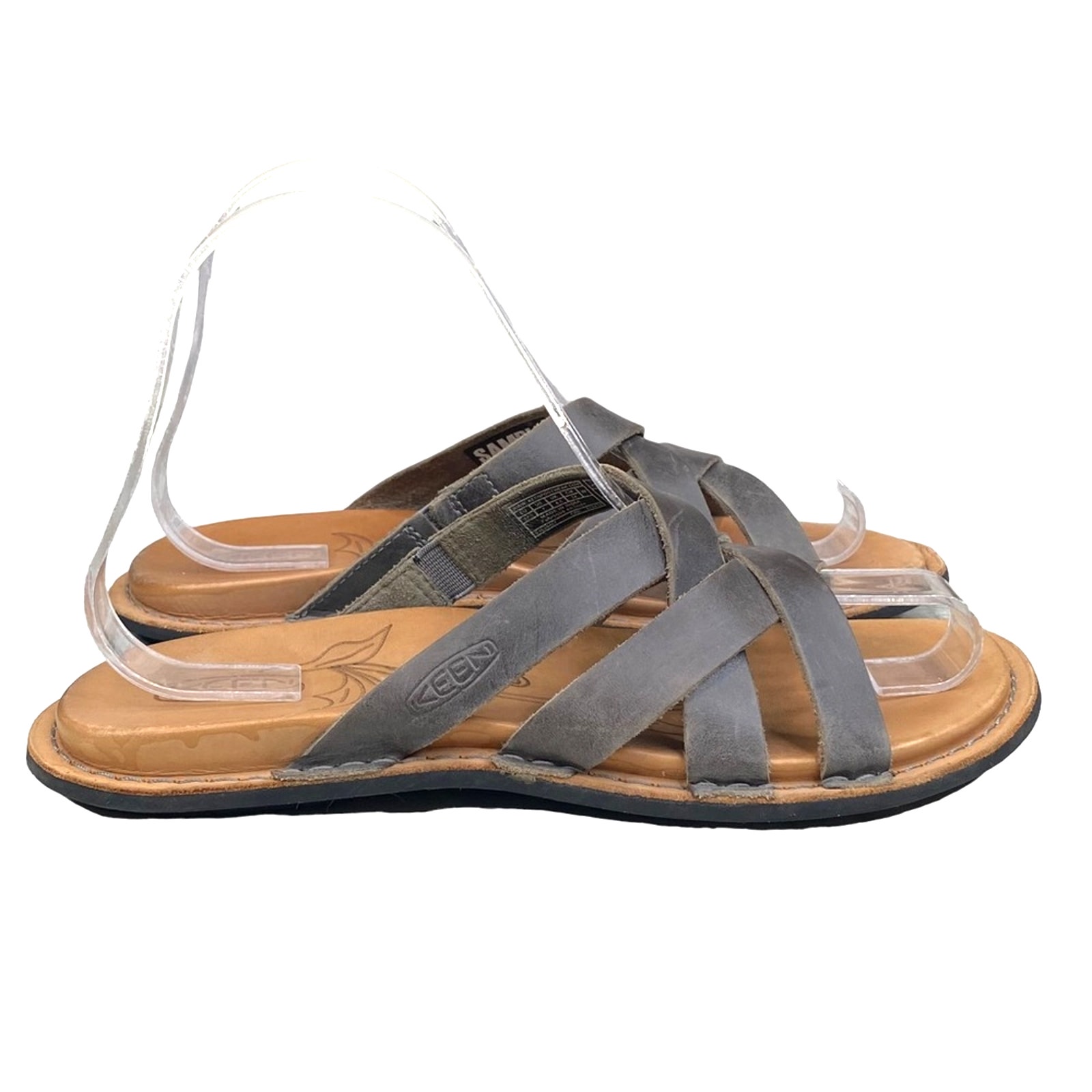 Keen Women’s Sophia Brown Leather Slip On Slide Sandals Size US 7