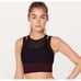 Lululemon Double Tap II Sports Bra Size 10 Womens Activewear Purple/Black