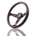 NEW JDM UNIVERSAL 350MM DARK WOOD STYLE Acrylic Deep Dish 6 Holes Steering Wheel