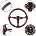 NEW JDM UNIVERSAL 350MM DARK WOOD STYLE Acrylic Deep Dish 6 Holes Steering Wheel