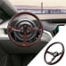 NEW JDM UNIVERSAL 350MM DARK WOOD STYLE Acrylic Deep Dish 6 Holes Steering Wheel