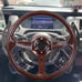 NEW JDM UNIVERSAL 350MM DARK WOOD STYLE Acrylic Deep Dish 6 Holes Steering Wheel