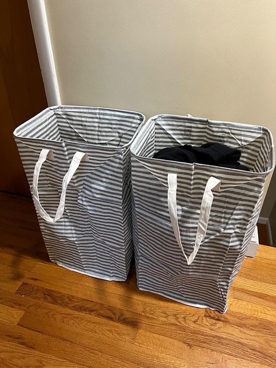2 Pack Laundry Hamper Large Collapsible Laundry Baskets, Freestanding 2 x 80L