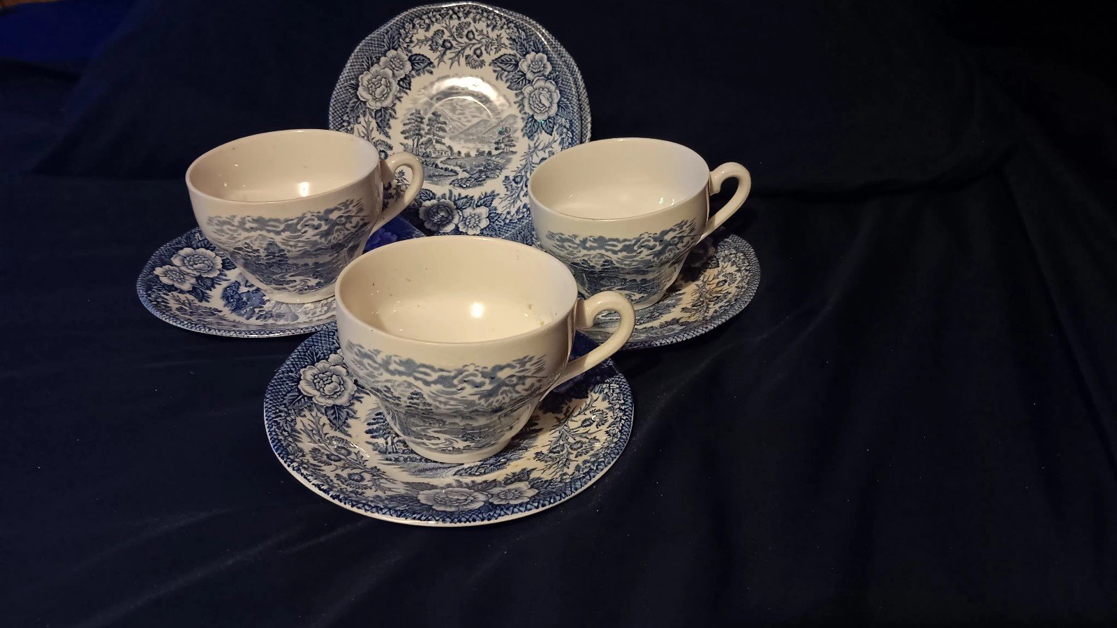 Vintage Royal Warwick, China, Loch's of Scotland cups and saucer