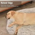 POOCH-LABS Dark Gray Washable Plush Dog Bed Sofa (90x80x20cm)