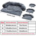 POOCH-LABS Dark Gray Washable Plush Dog Bed Sofa (90x80x20cm)