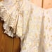 Custom Made 2-Piece Formal Skirt Suit, Beige with gold accents
