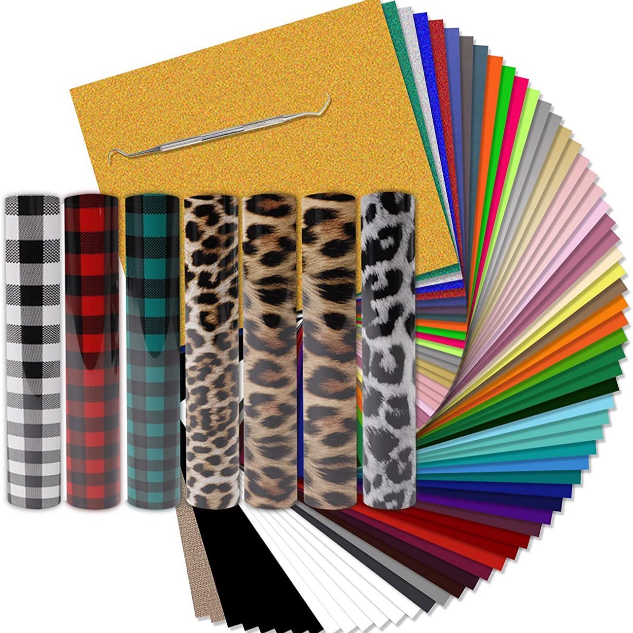 Heat Transfer Vinyl Bundle: 70 Pack