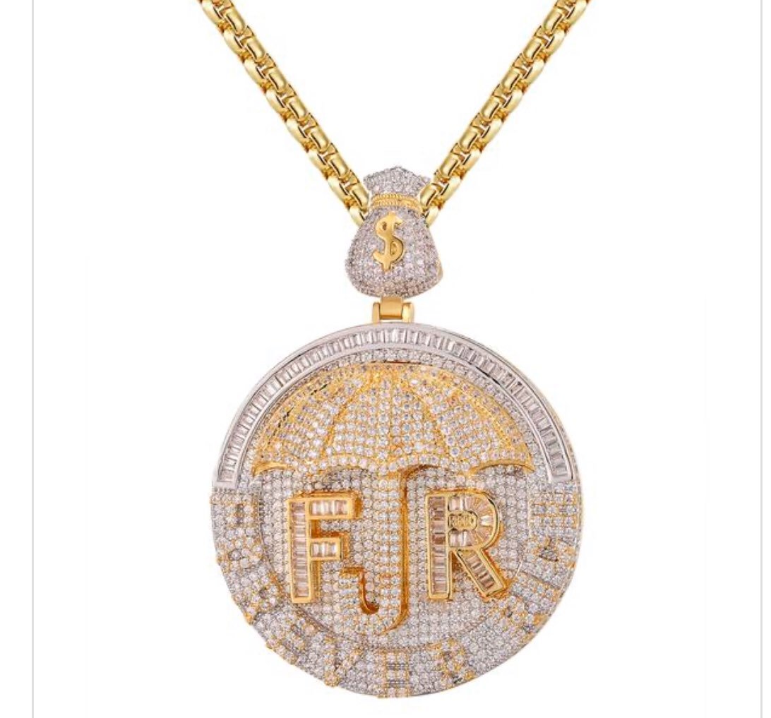 Custom icy forever rich money pendant