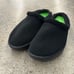 OOFOS OOcoozie Mule Cozy Black Slippers with Green Lining