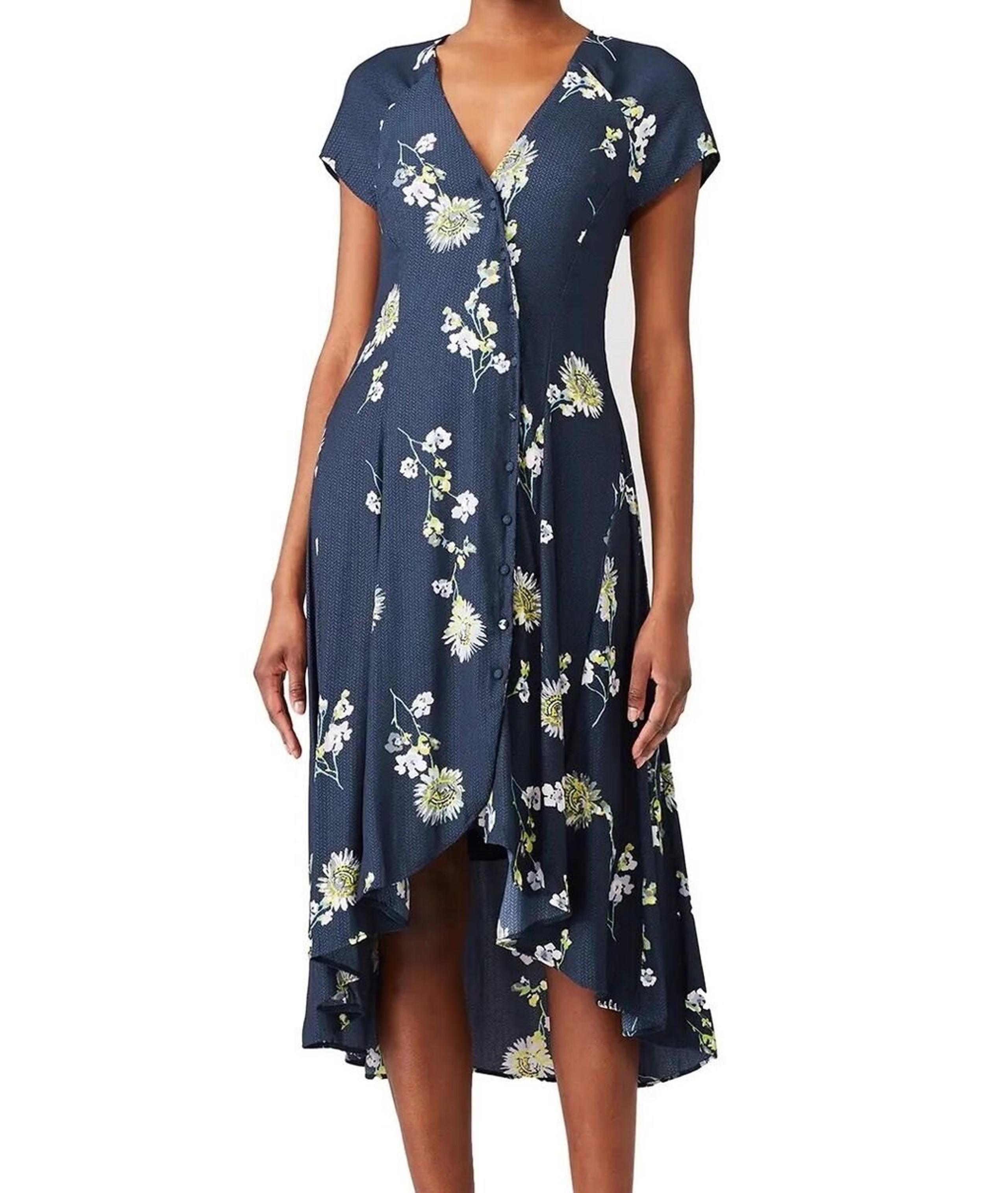 Free People Blue Floral Lost In You Dress - Size Small