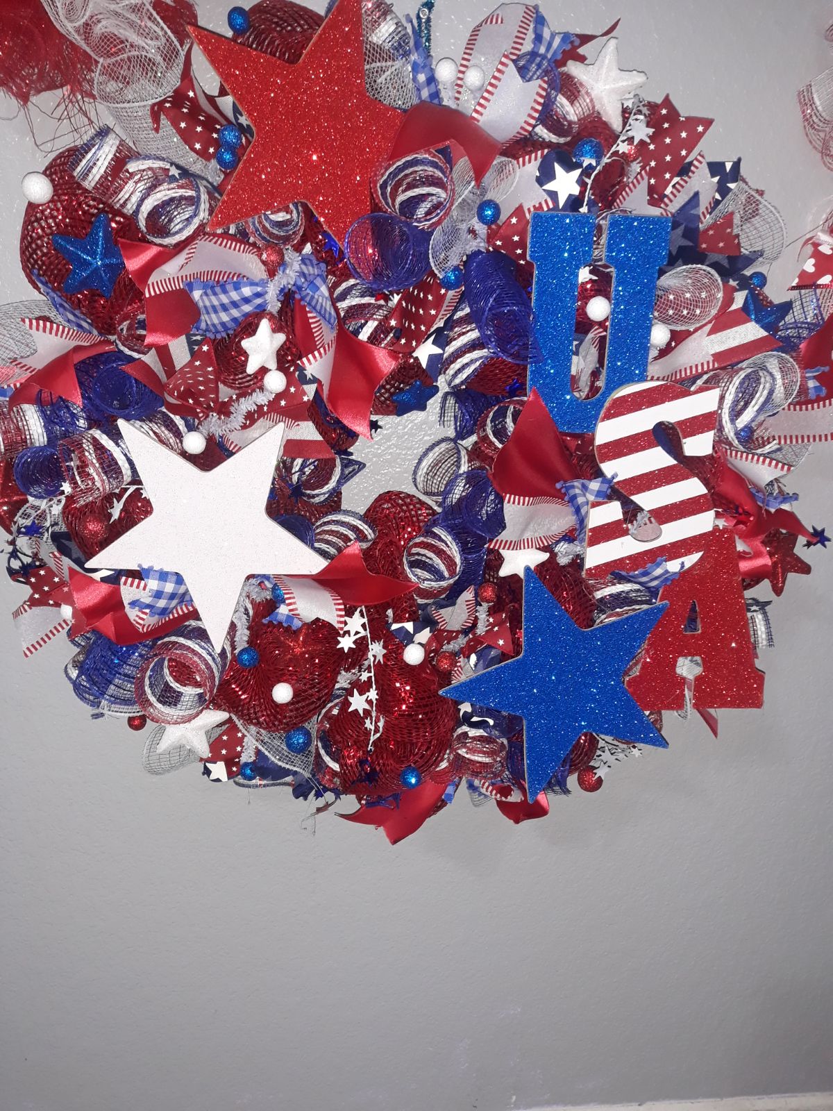 Handmade Patriotic Wreath