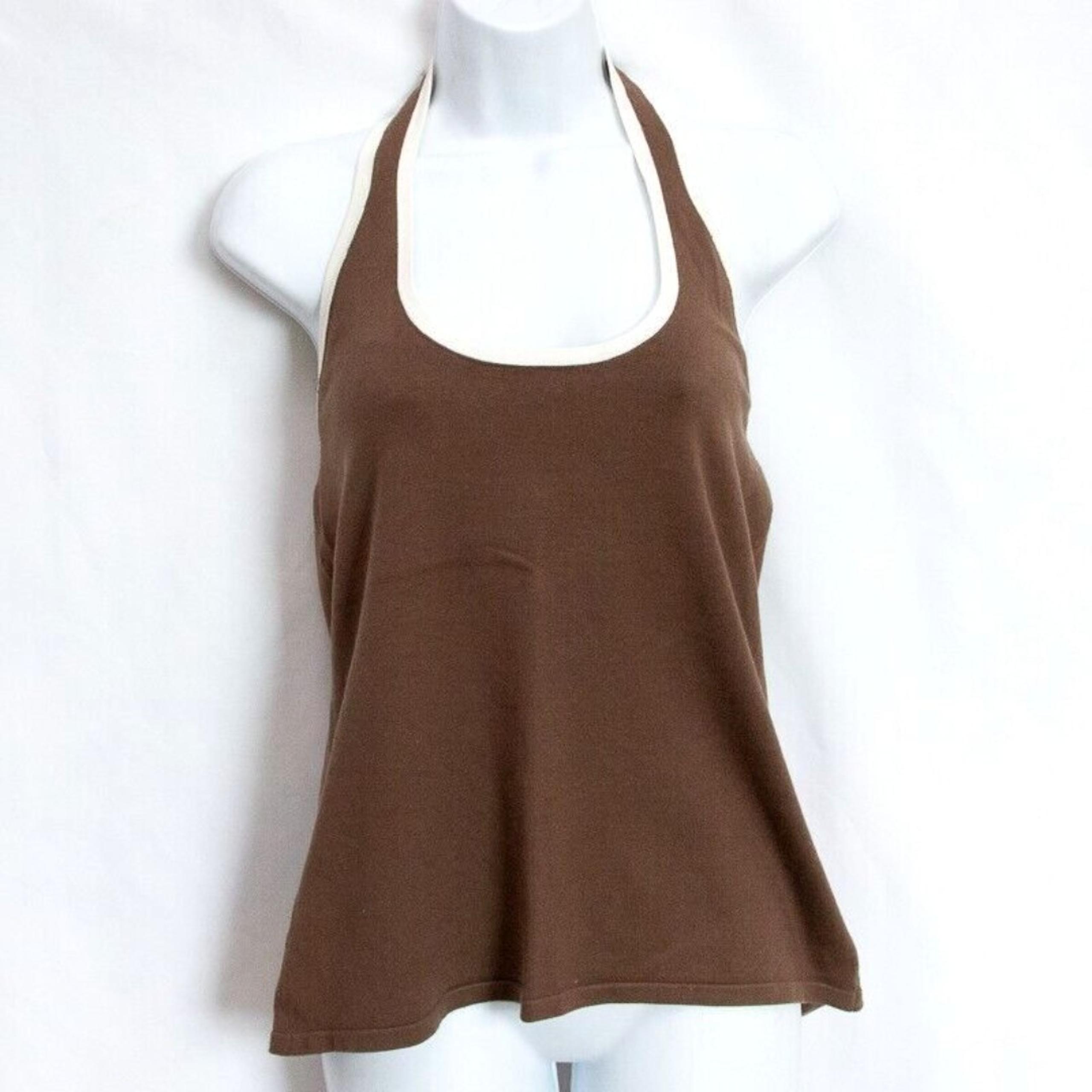 Tommy Bahama Women Silk Nylon Blend Golf Tennis Sweatshirt Ringer Halter Top L