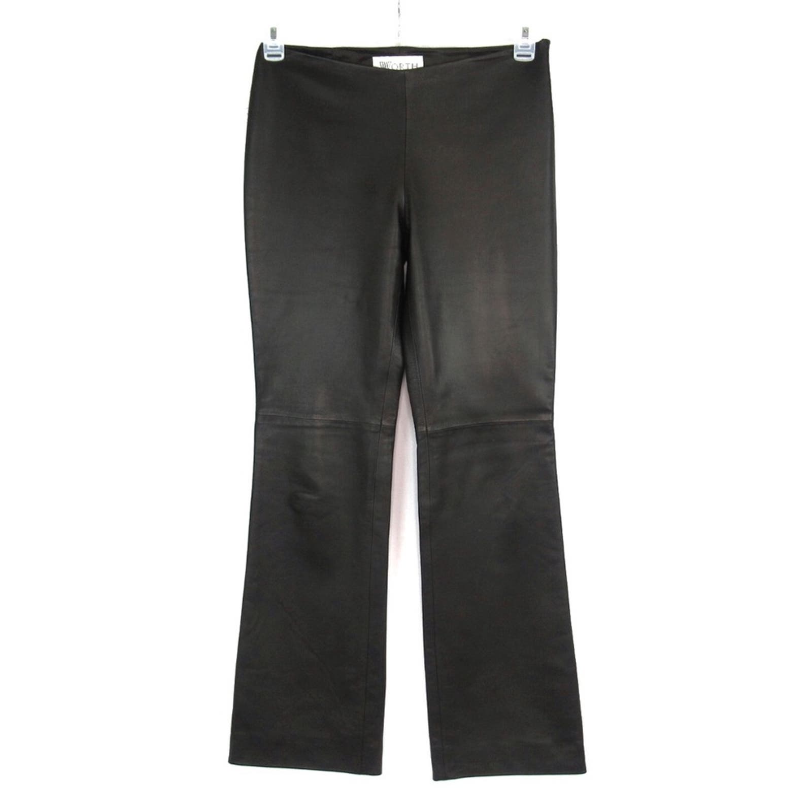 WORTH Brown Buttery Soft Leather Lined Boot Cut Pants Women’s Size 0