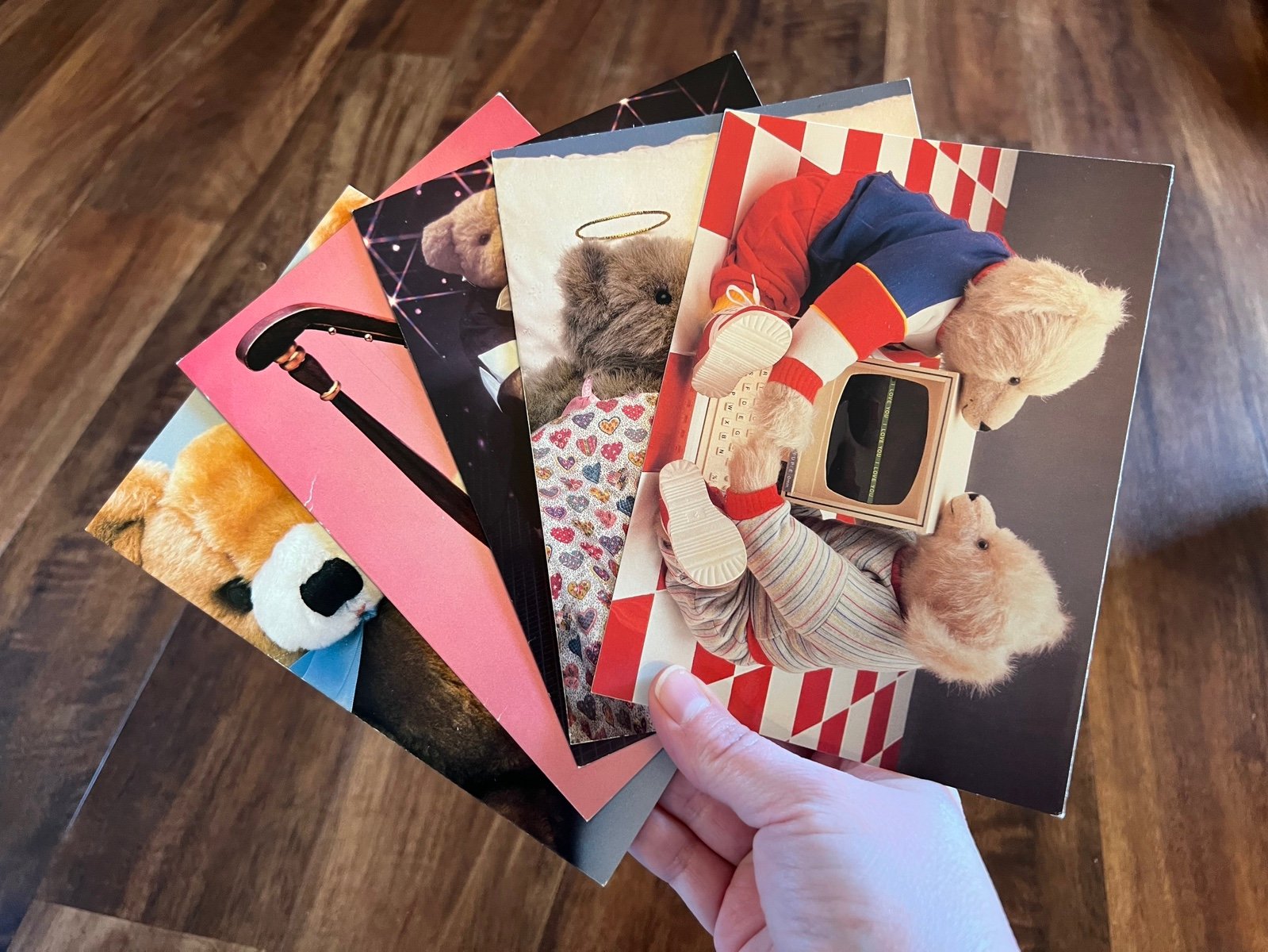 Teddy Bears Vintage Greeting Card Lot 5 Cards Exclamations Trina Swerdlow 80s #3