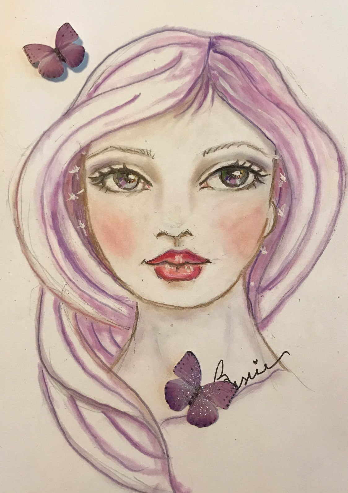 Purple Passion Girl painting