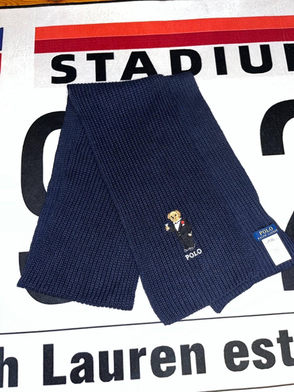 Polo Ralph Lauren Martini Bear Scarf - Navy