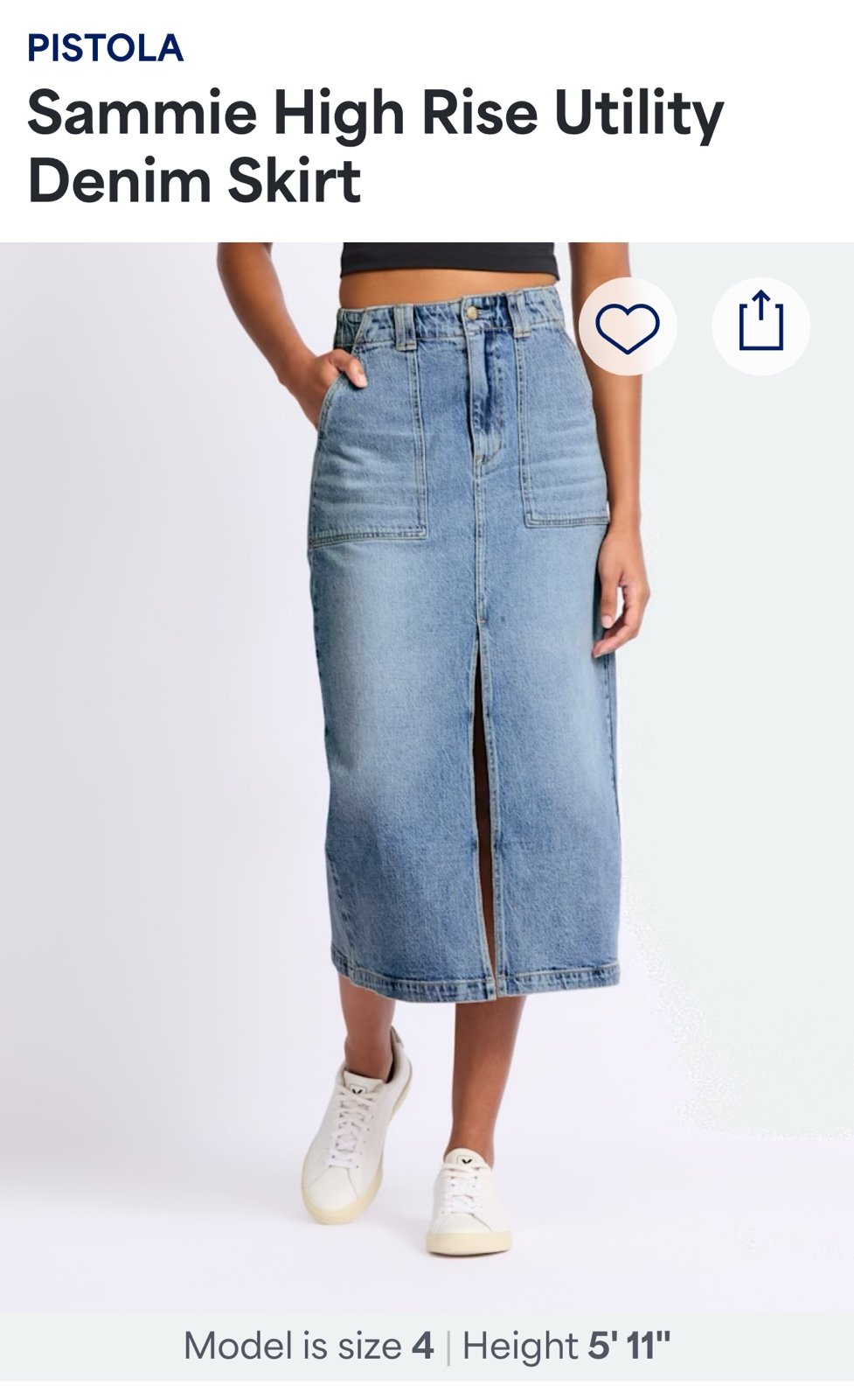 Pistola Jean skirt size 12/31