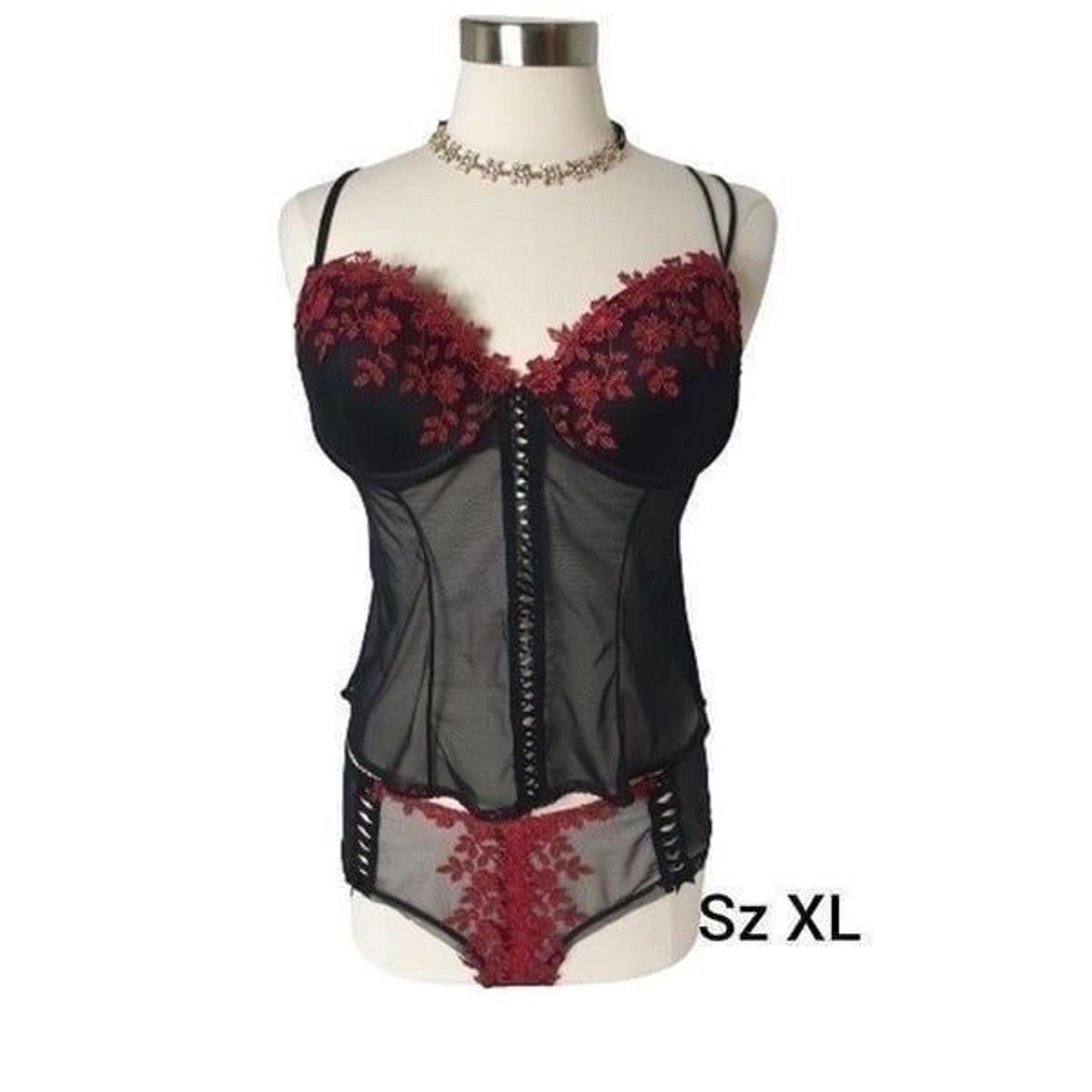Delicates Women's Babydoll Lingerie Sexy 2 piece Nitie Negligee Sleepwear XL NWO