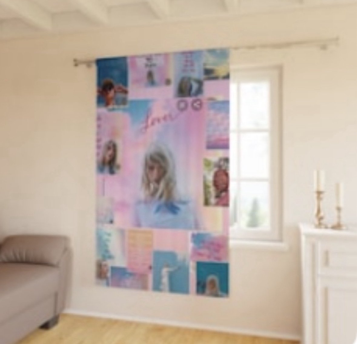 Inspired Taylor Swift Liver Window Curtain (1 Piece One size: 50 x 84’)