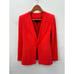 BCBGMAXAZRIA Andres Coral Red Collarless Plunge Blazer // XS