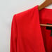 BCBGMAXAZRIA Andres Coral Red Collarless Plunge Blazer // XS