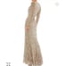 Mac Duggal NWT Gold Sequin Puff Sleeve Surplice Gown 5510 Size 6