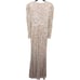 Mac Duggal NWT Gold Sequin Puff Sleeve Surplice Gown 5510 Size 6