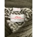 S OLIVER Mens Sweater MED Olive Green White Fair Isle Knit Ribbed Hem Collar