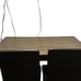 Dark Brown Wood Dining Table & Leather Chairs