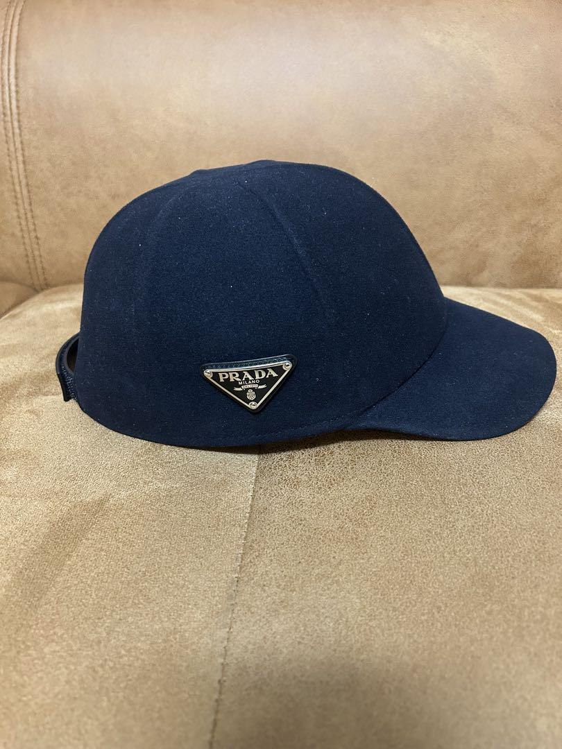 Prada Felt Baseball Cap, Size S, Black