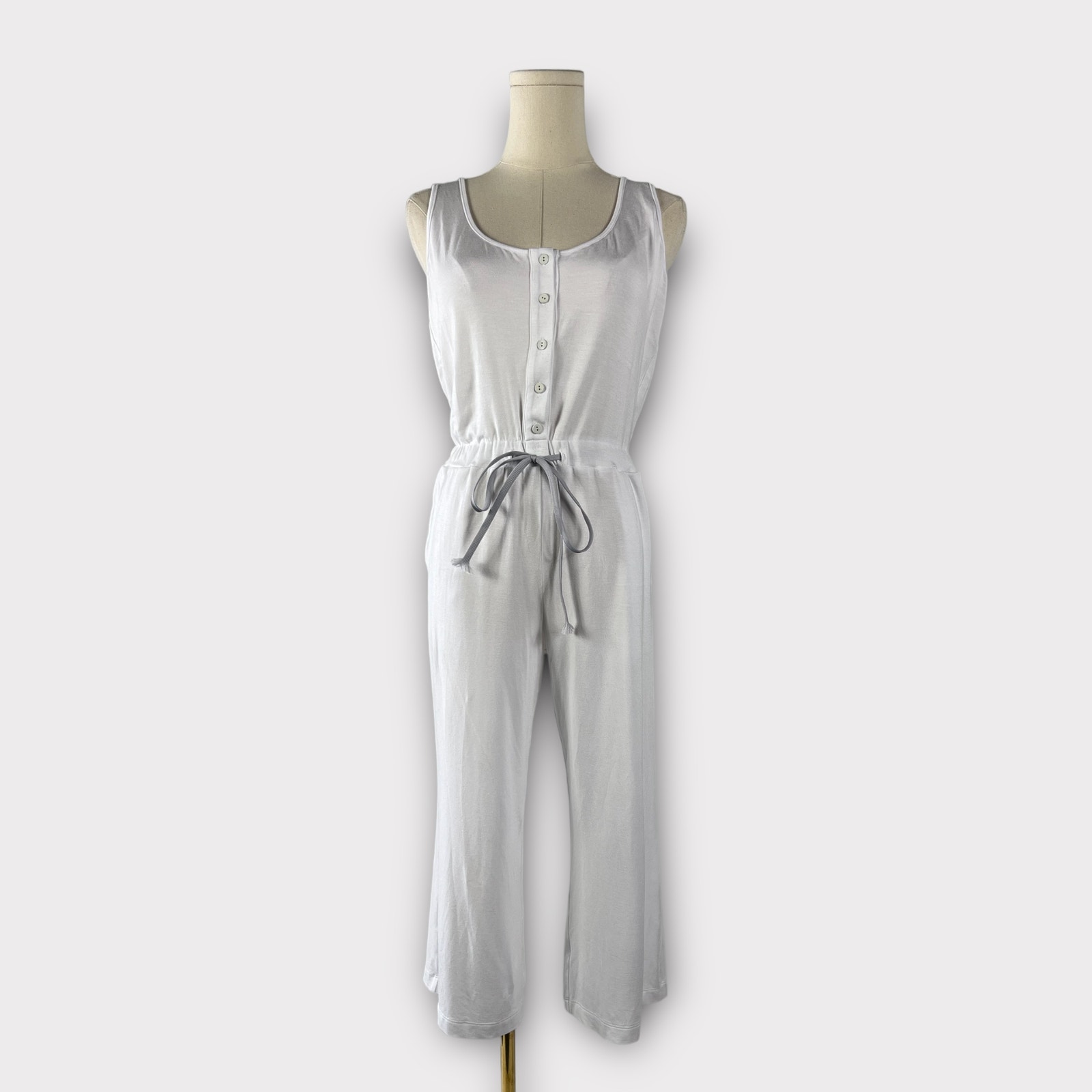 L'AGENCE Jersey Knit Tie Waist Cropped Jumpsuit Size Small NEW