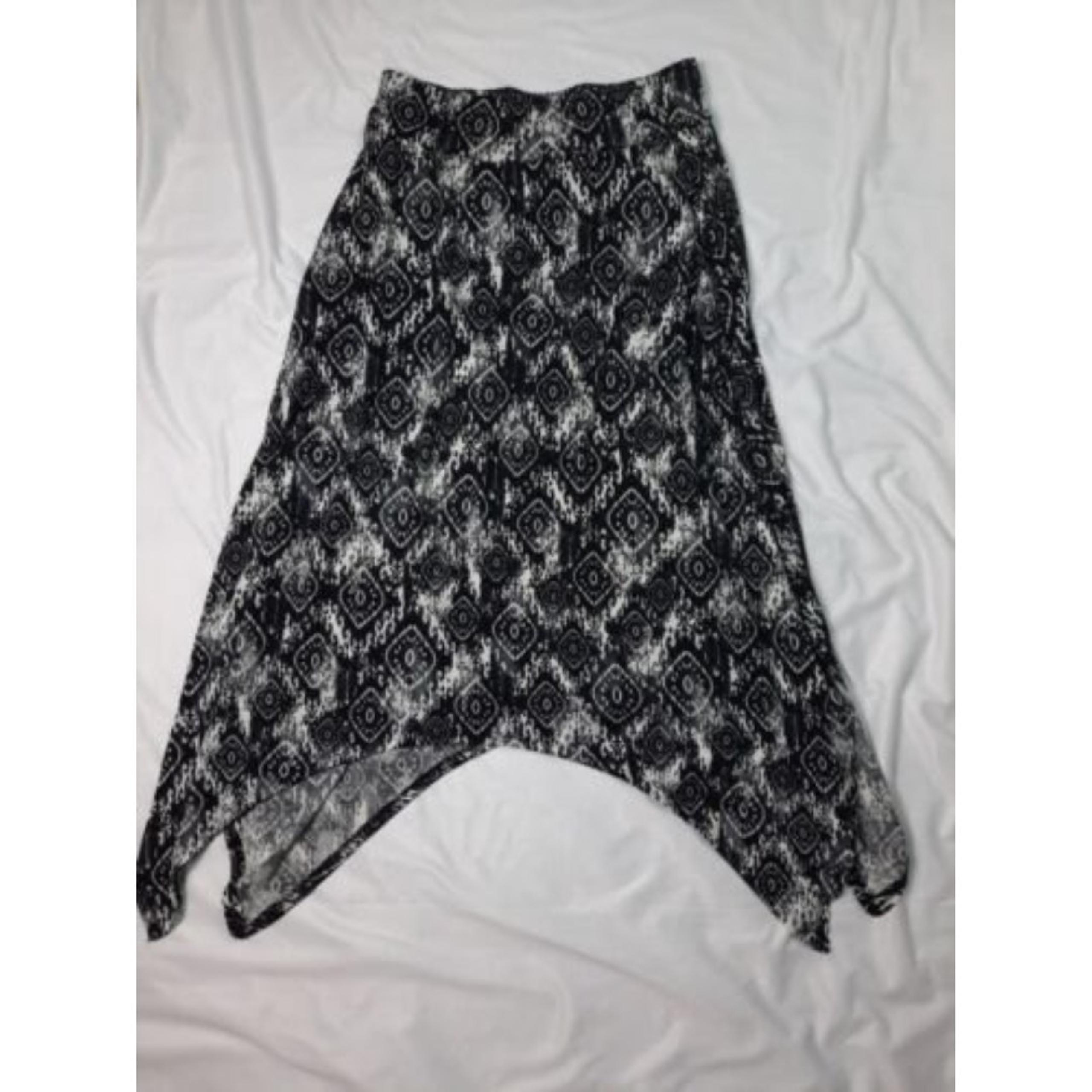 Joe B by Joe Benbasset Black & White Maxi Skirt size Large