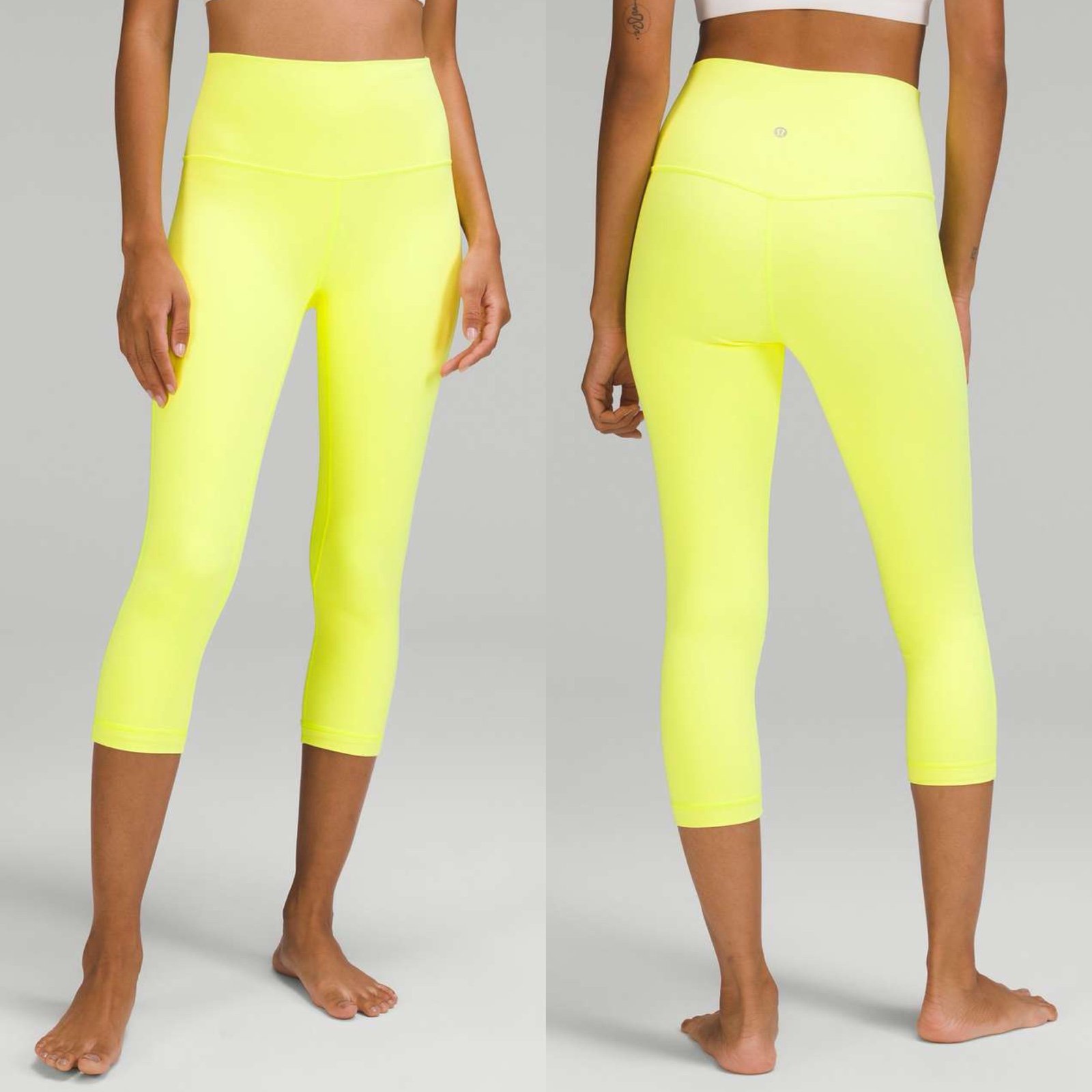 Lululemon Align High-Rise Crop Sz 6/21 In Electric Lemon