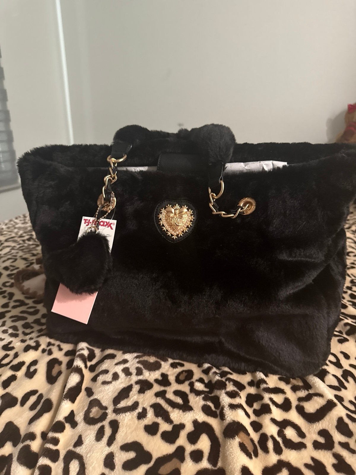 NEW Juicy Couture Love Furry Friends Tote Liquorice