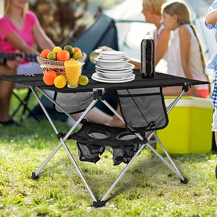 VILOBOS Folding Camping Table Aluminum Lightweight Picnic BBQ Party Beach Desk