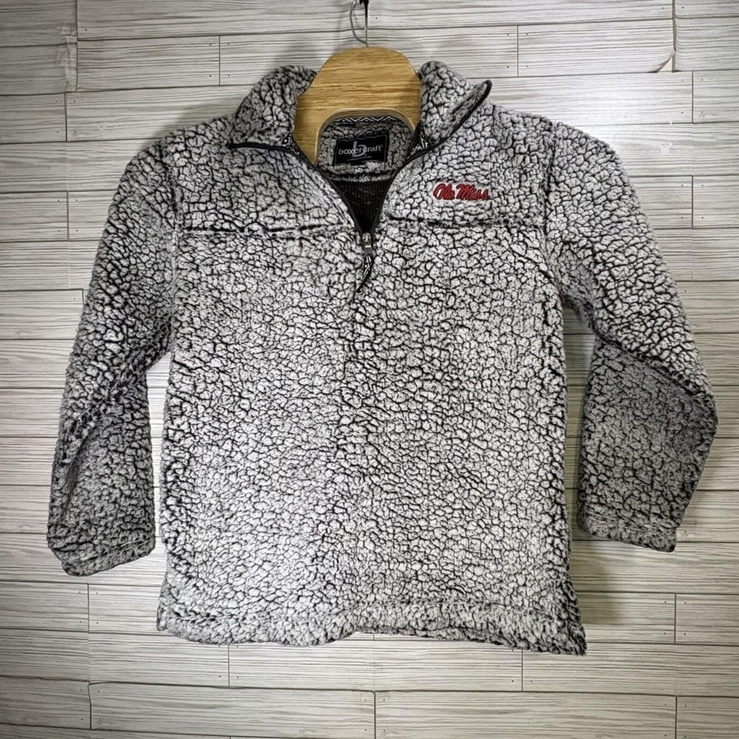 Boxercraft Old Miss Sz Sm Fleece Sherpa 1/4 Zip Pullover Jacket Sweatshirt