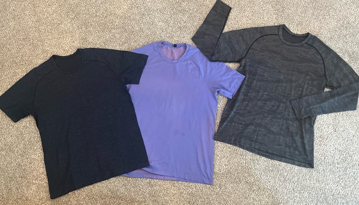 lululemon mens large vent tech tee lot